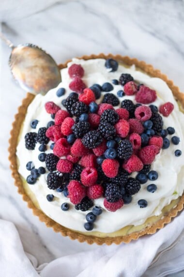 A summer Berry tart, perfect for summer gatherings.