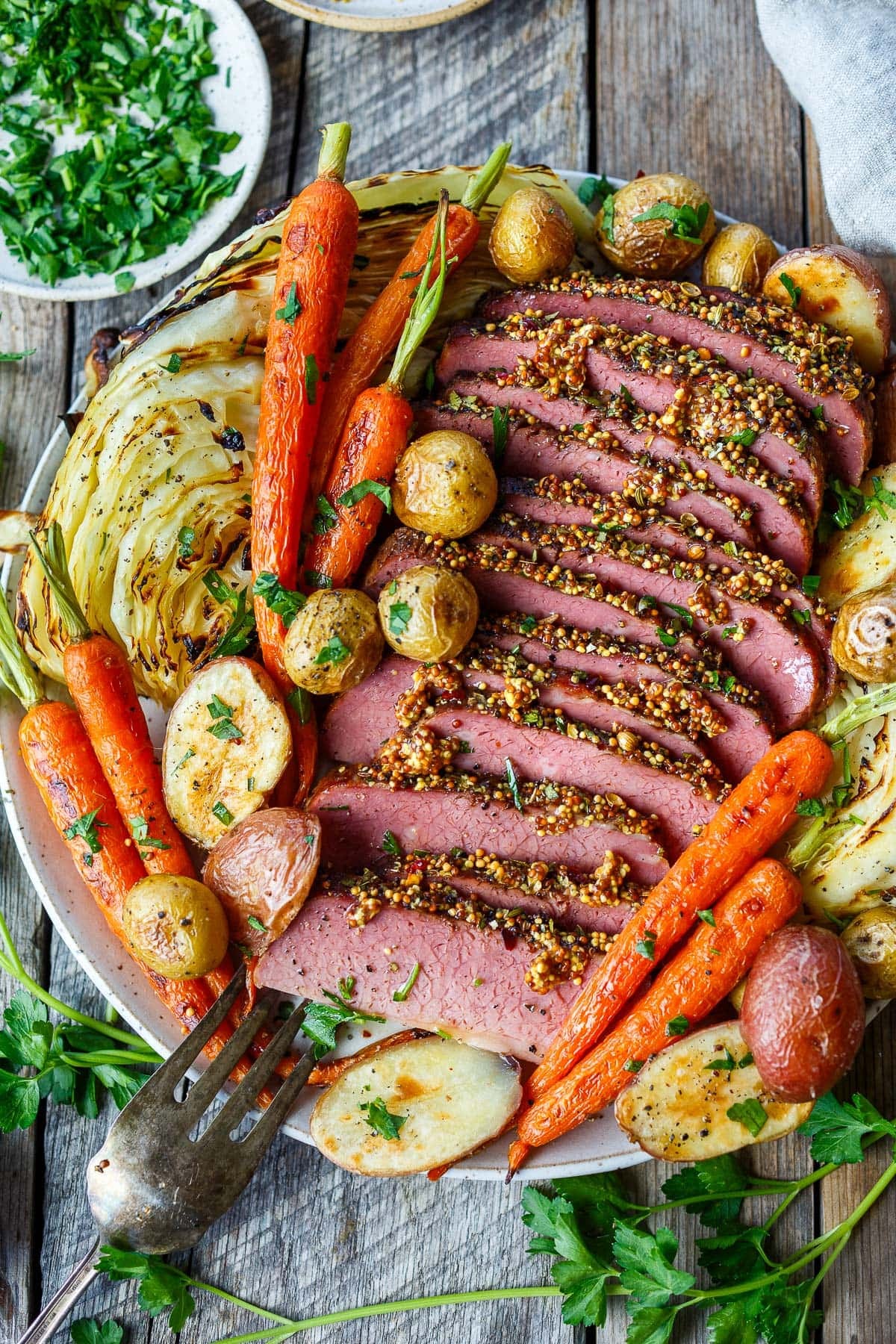 How to make your own homemade Corned Beef with beef brisket, pickling spices, and celery juice- in your slow cooker or oven. 