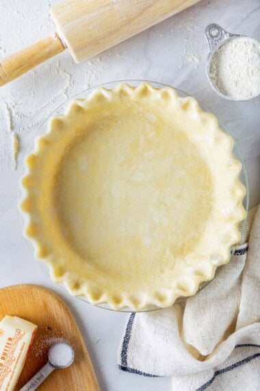 My favorite, all-butter pie crust recipe is irresistibly flaky, tender and packed with rich butter flavor. I share my best chef's tips; easy to make and perfect for sweet or savory pies.