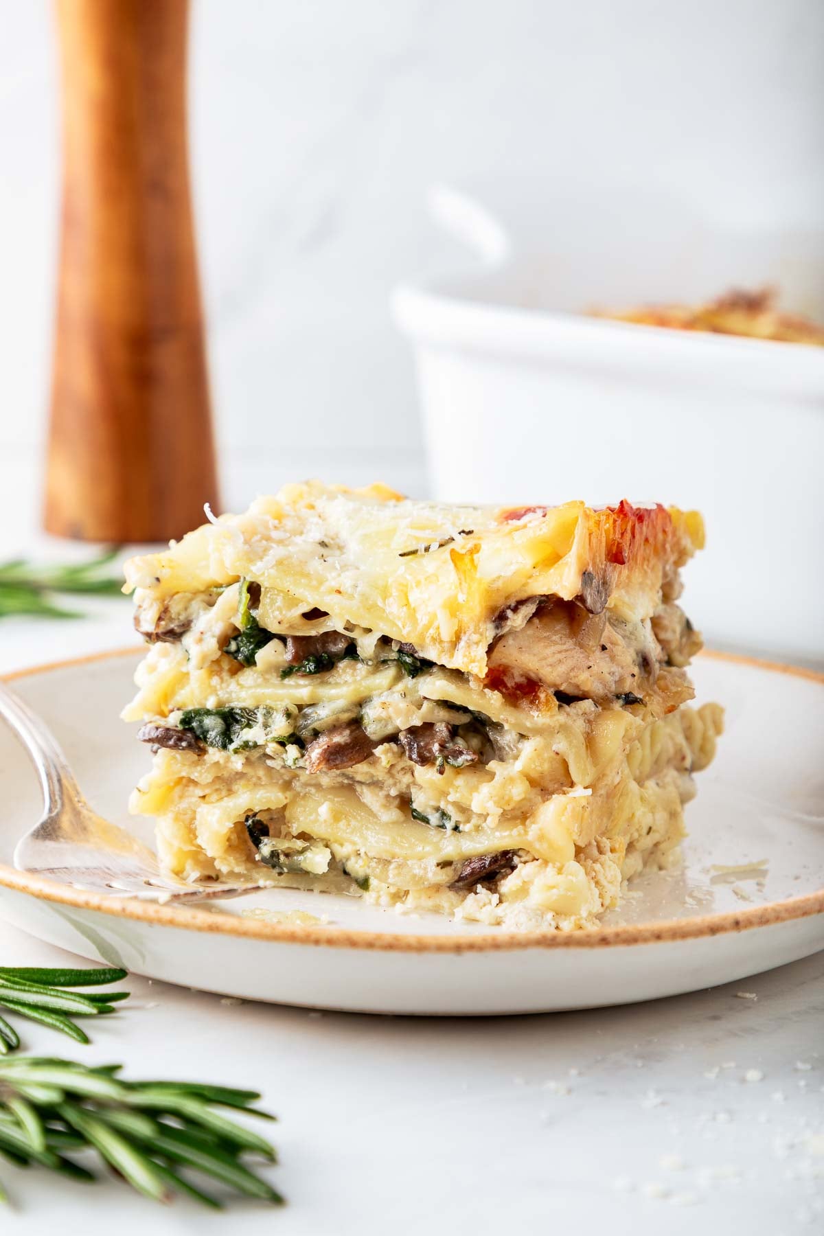 chicken lasagna on a plate